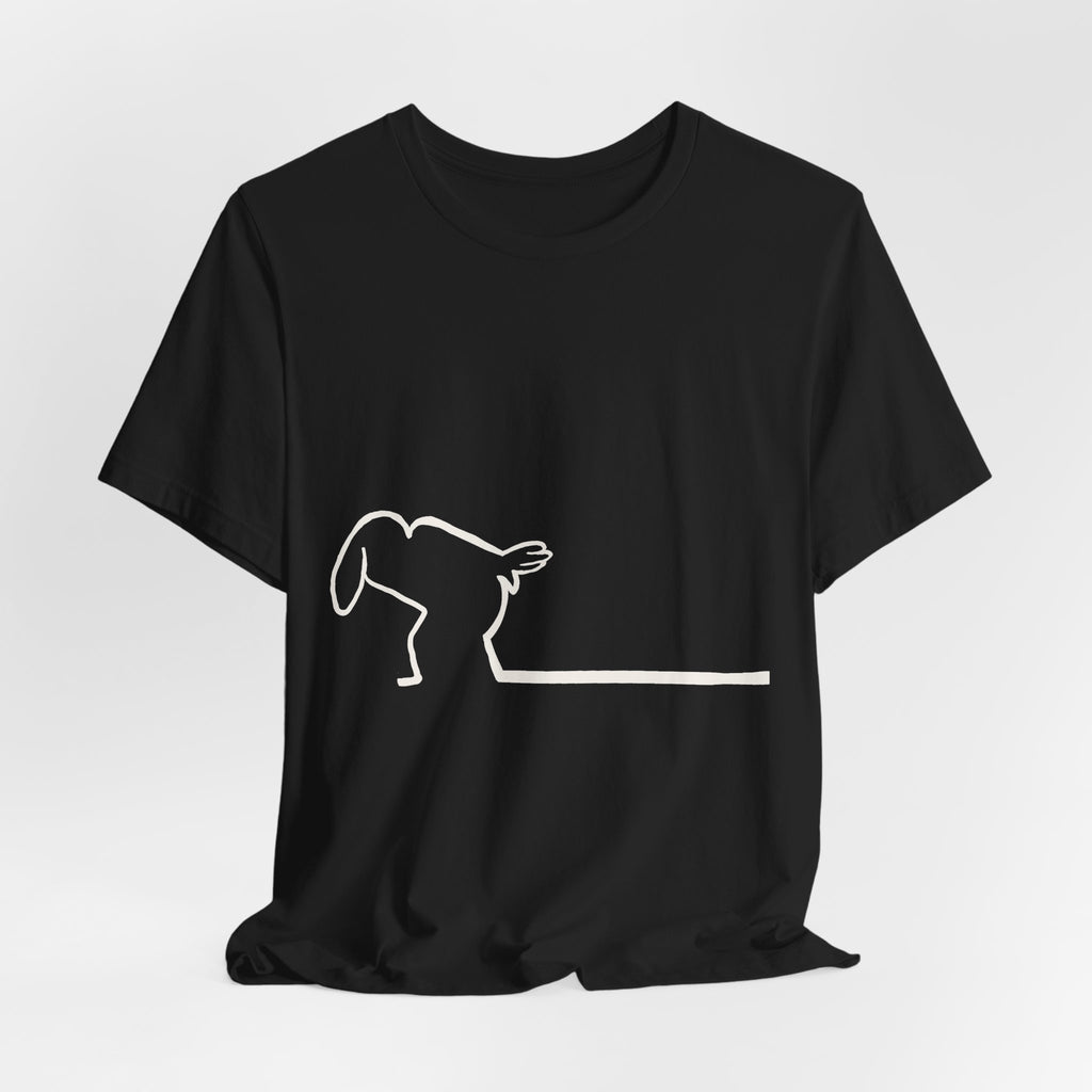 Minimalist Bunny Outline Tee — Subtle Rabbit Line Art T-Shirt