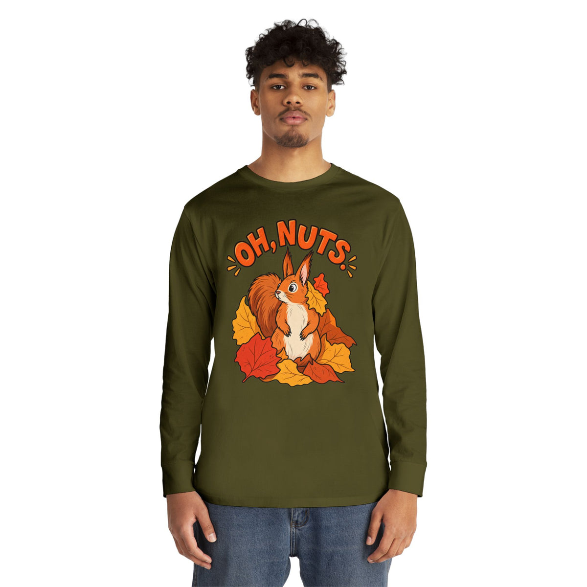 Oh, Nuts! Squirrel Fall Long Sleeve Tee